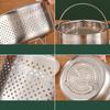 Stainless Steel Kitchen Steam Basket Pressure Cooker Anti-Scald Steamer Multi-Function Fruit Cleaning Basket Accessories