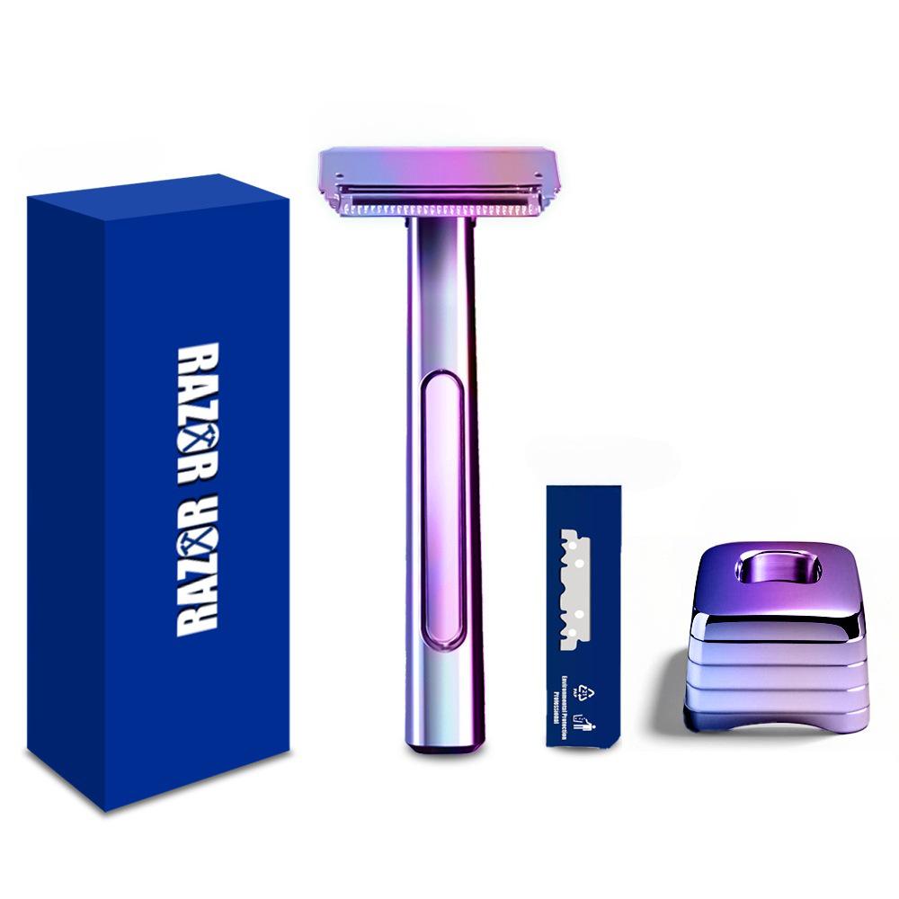 Double Layer Half Blade Manual Razor with Floating Head