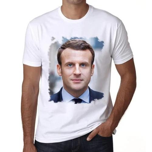 Men s Graphic T-Shirt Emmanuel Macron Eco-Friendly Limited Edition Short Sleeve S разноцветный