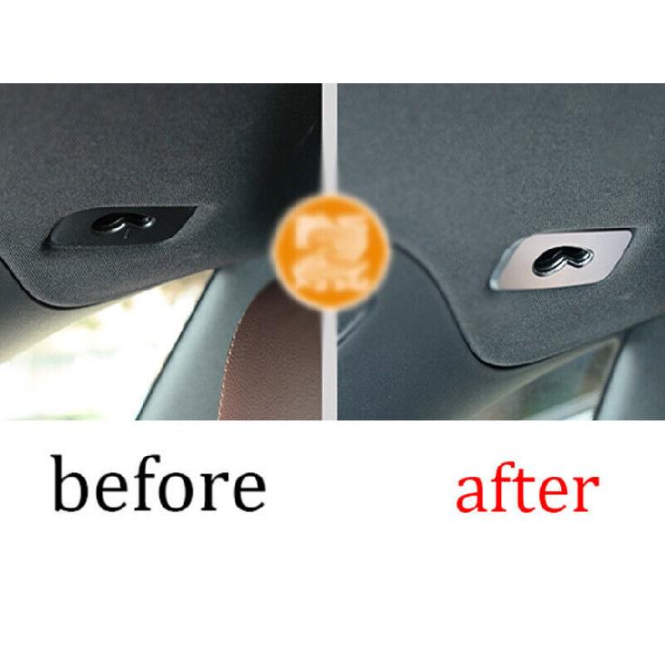 For Mercedes-Benz GLC 2016- Silver ABS Inner Trunk Car Roof Cover Decor 2PCS