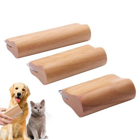 Cat Comb Pet Brush with Stainless Steel Teeth Wooden Handle Louse Comb Grooming Comb Reduce Shedding for Dogs Cats Horses