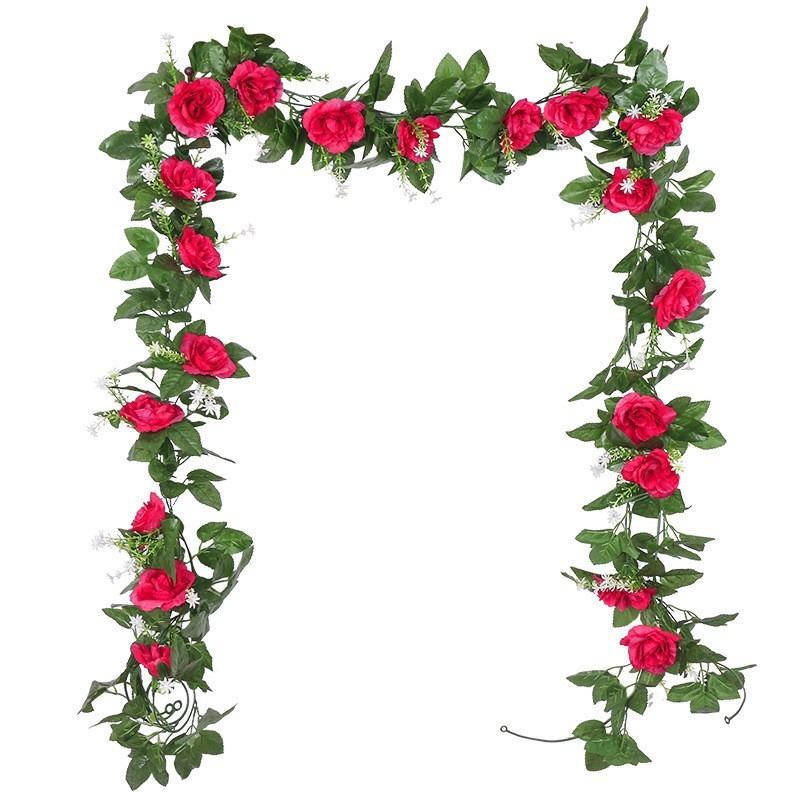 1 buc 2,2 m Floare Albă Artificială Fals Agățat Plante Fals Viță de Vie Frunze Artificiale Ghirlandă Flori Decor Nuntă