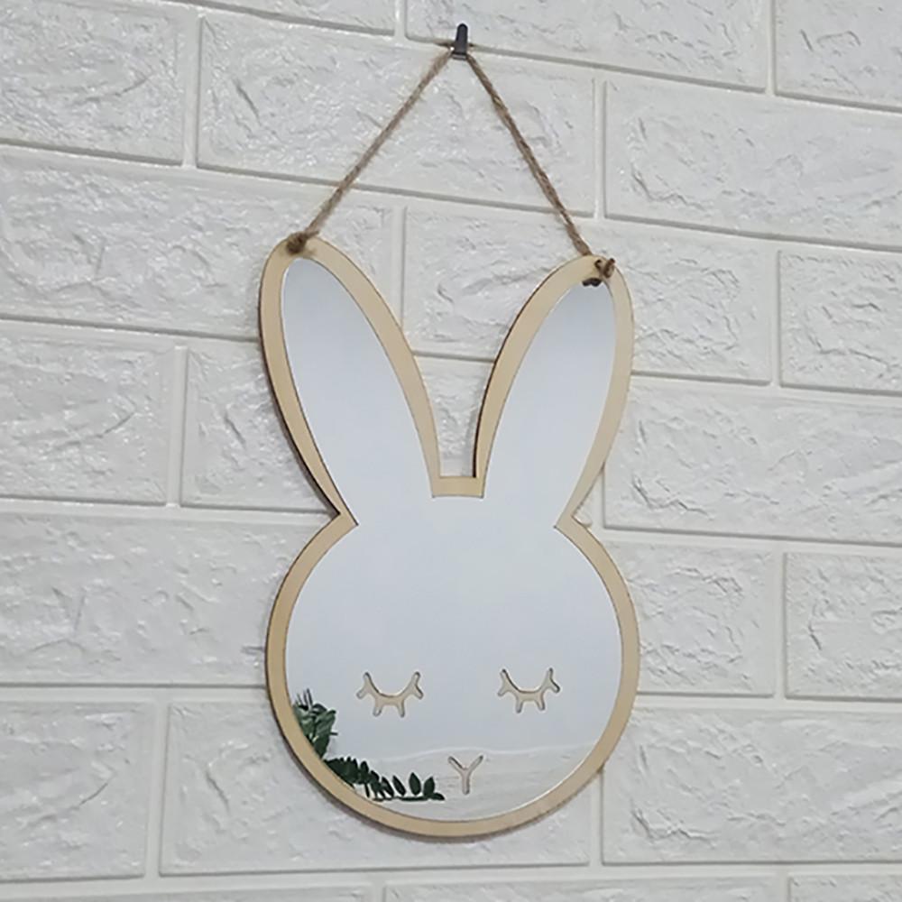 Wood Acrylic Mirror Cartoon Wall Camera Props Wall Decoration