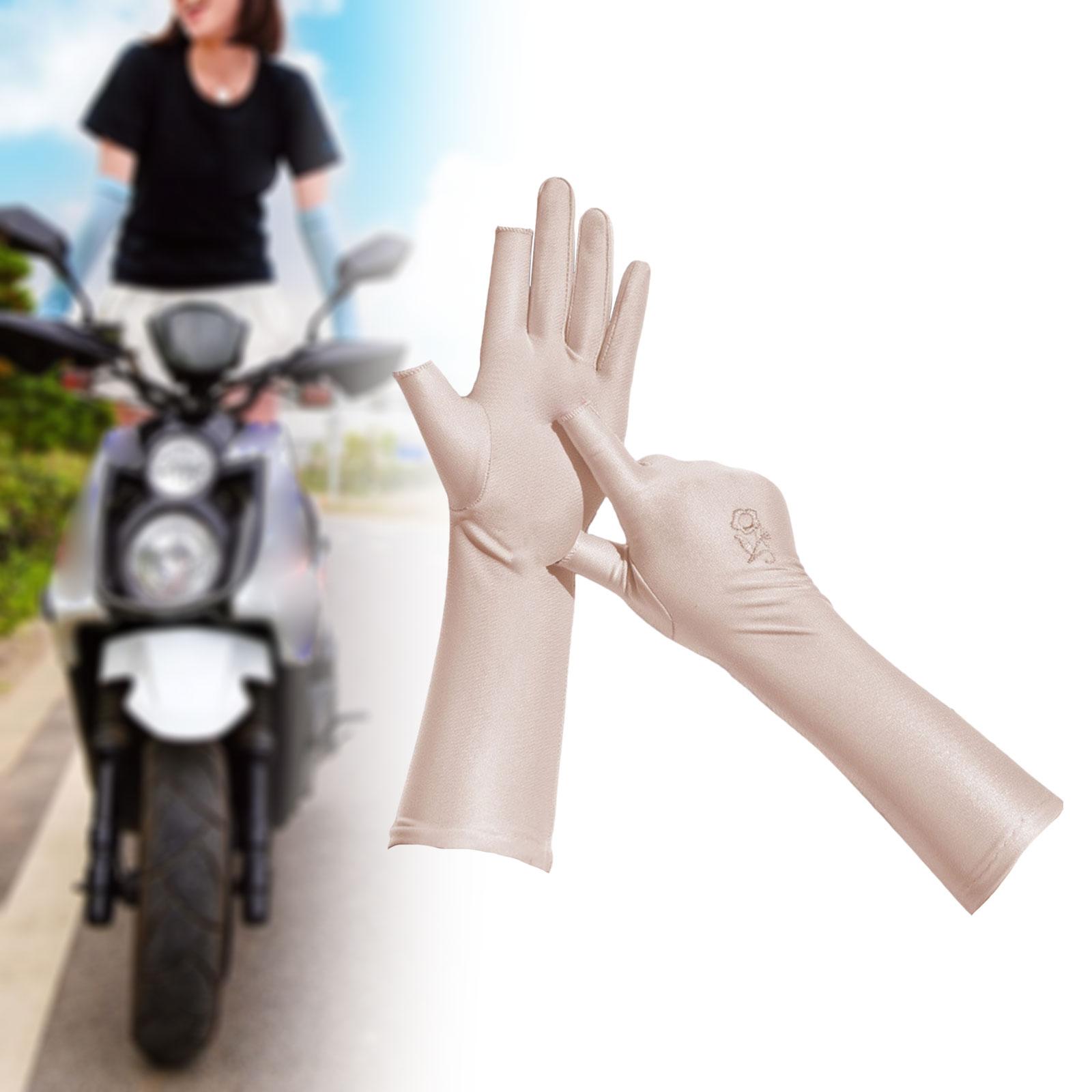 

Women Sun Protection Gloves Thin Sunblock Gloves for Hiking Riding Cycling