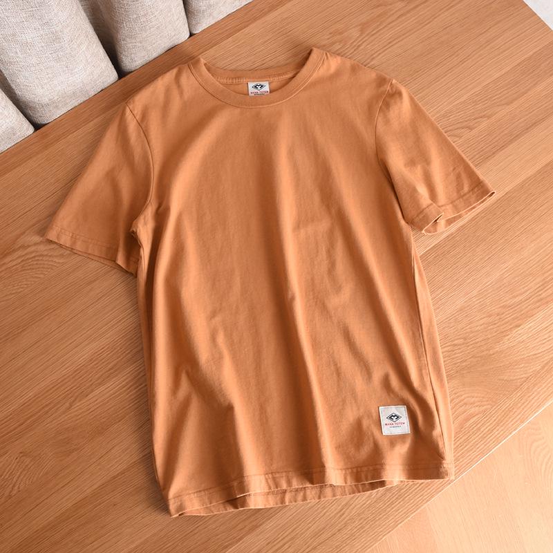 

Мужская повседневная однотонная хлопковая футболка с круглым вырезом и коротким рукавом 2XL