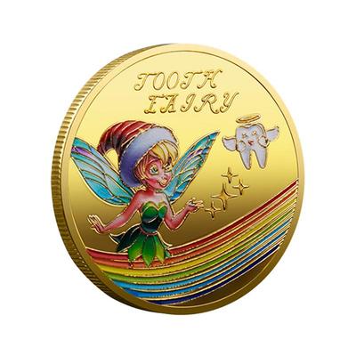 Moneda conmemorativa chapada en oro de Hada de los dientes, regalos creativos para niños, moneda de Metal física, moneda conmemorativa Crypto