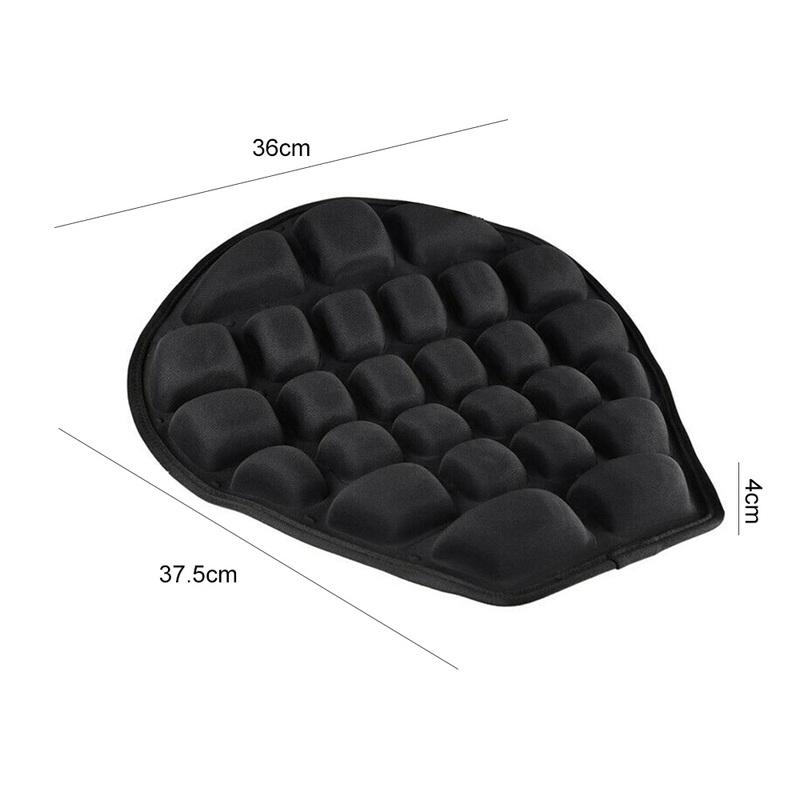Motorcycle 3D Cushion Pad Motorcycle Cushion Pad with Non-Slip Bandages Fixed Pillow Durable Sunscreen Comfort Gel Seat
