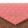 Michael Kors Cartera Plegable con Logo Estampado y Dos Tonos Jet Set Charm, Lona Recubierta y Cuero, para Mujer, Rosa y Marrón