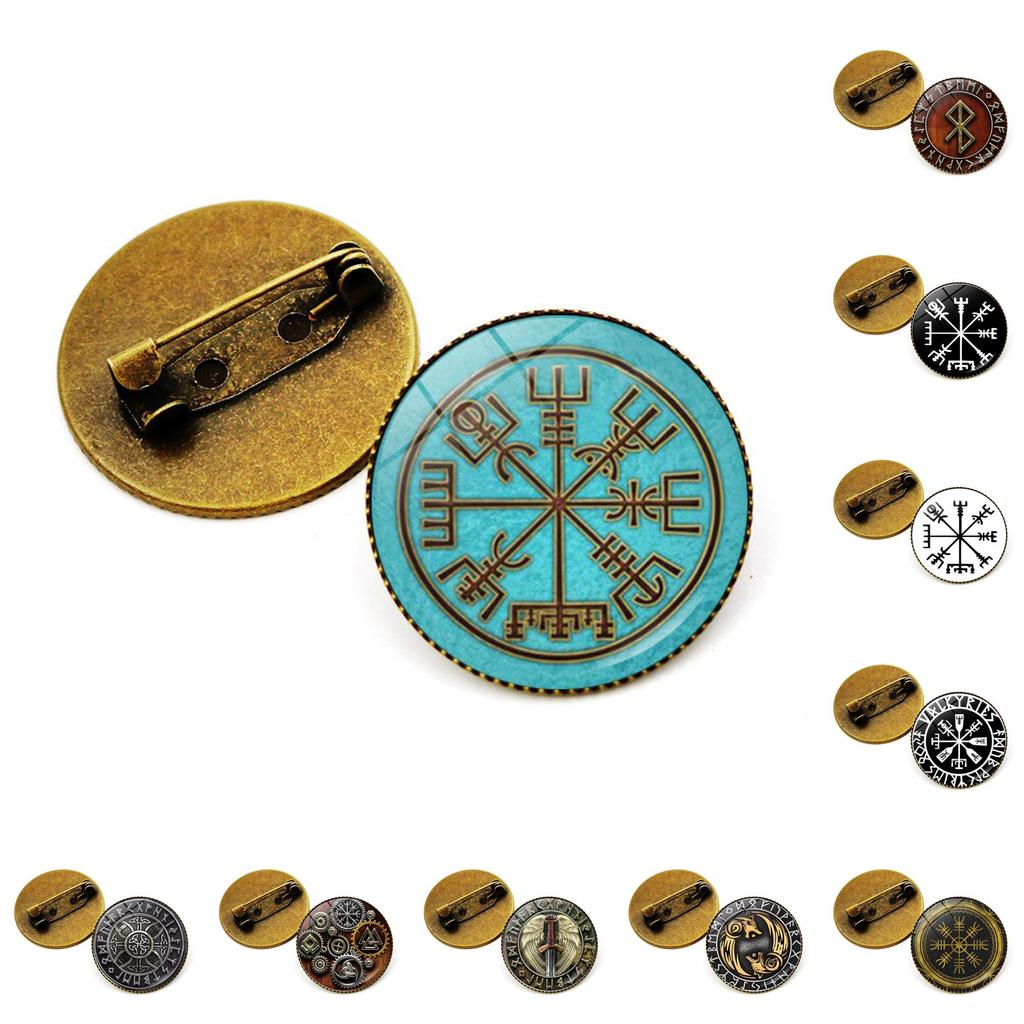 Viking Metal Brooch With Electroplated Finish For Casual And Formal Wear