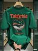 Pure cotton short-sleeved T-shirts for men and women high-end trendy T-shirts for the new summer of 2025 and Marine animals