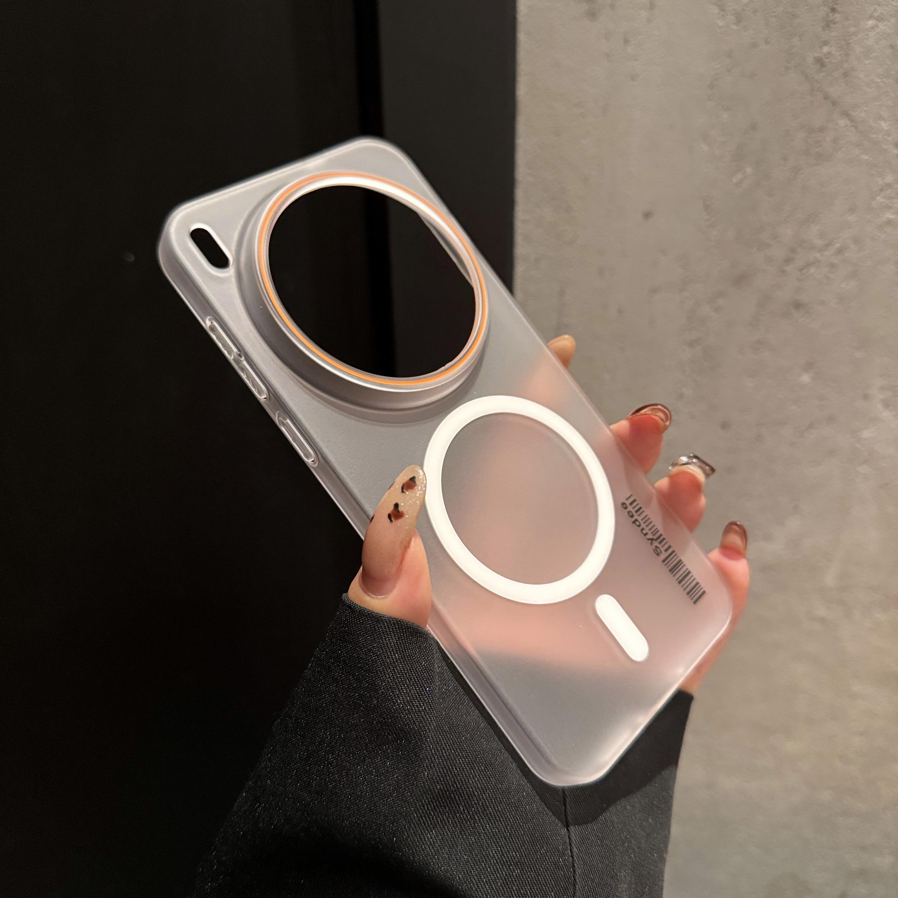 

Ультратонкая матовая полоска для штрих-кода для чехла MagSafe для VIVO X300 X200 Ultra X100 X90 X80 S Pro Mini Полупрозрачная магнитная жесткая поликарбонатная крышка vivo X300