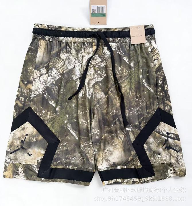 New 2026 summer loose and quick-drying men's AJ basketball shorts printed trendy sports casual pants source wholesale