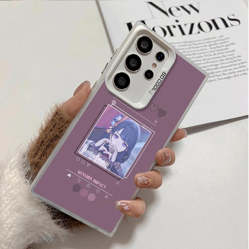 Genshin Impact Simple Design Shockproof Phone Case for Samsung Galaxy S26 Edge S25 Ultra S24 FE S23 Plus S21 Cover Anti Fall Fun