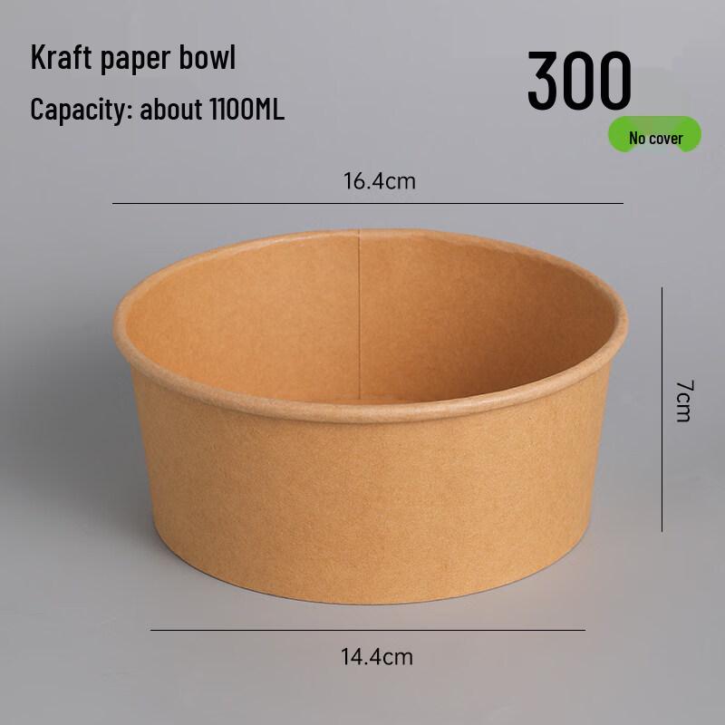Disposable Kraft Paper Takeaway Bowl