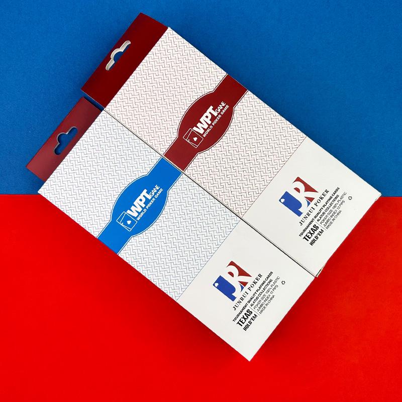 WPT Texas Hold'em Poker Waterproof Large Print Frosted PVC Playing Cards - Durable, Fold-Resistant, Customizable