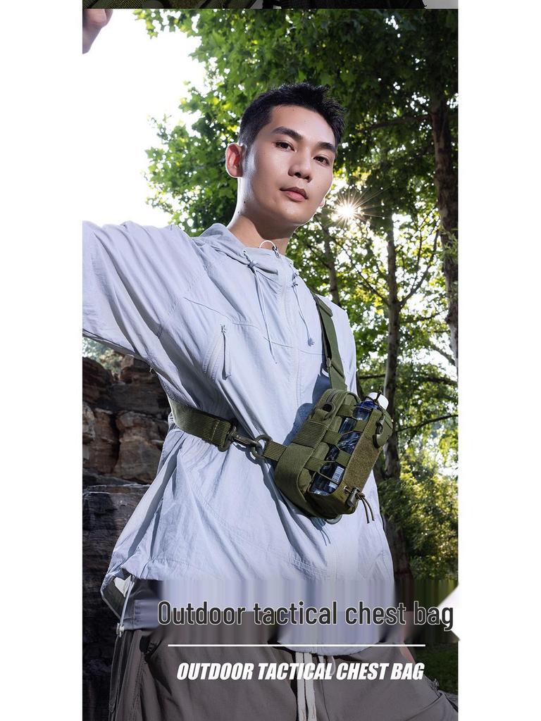 Men's Tactical Camouflage Crossbody Bag - Multi-Functional, Portable Outdoor Chest Bag for Camping, Sports & Cycling