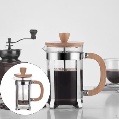Coffee Pot Heat Resistant Glass Wooden Handle