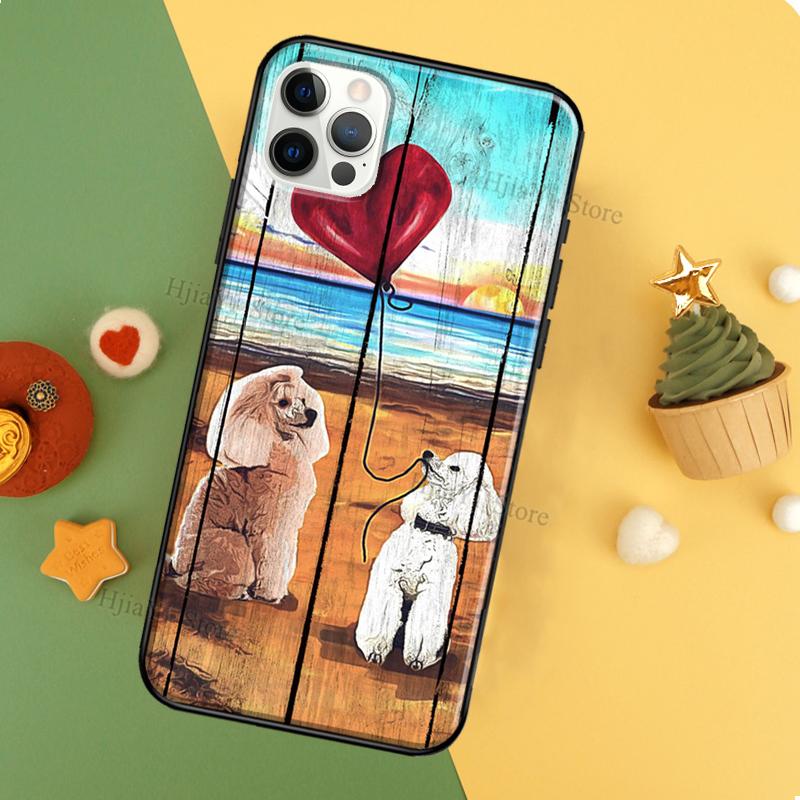 Cure Cartoon Poodle Coque Phone Case For iPhone 11 14 12 Pro Max 13 Pro XS MAX 6 7 8 Plus 5S SE 2020 X XR Cover