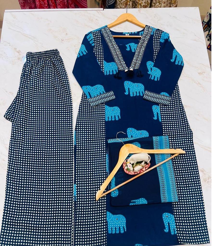 Indian Women Designer Kurta Pant Dupatta Set Bollywood Top Tunic Kurti Salwar Suit Dress