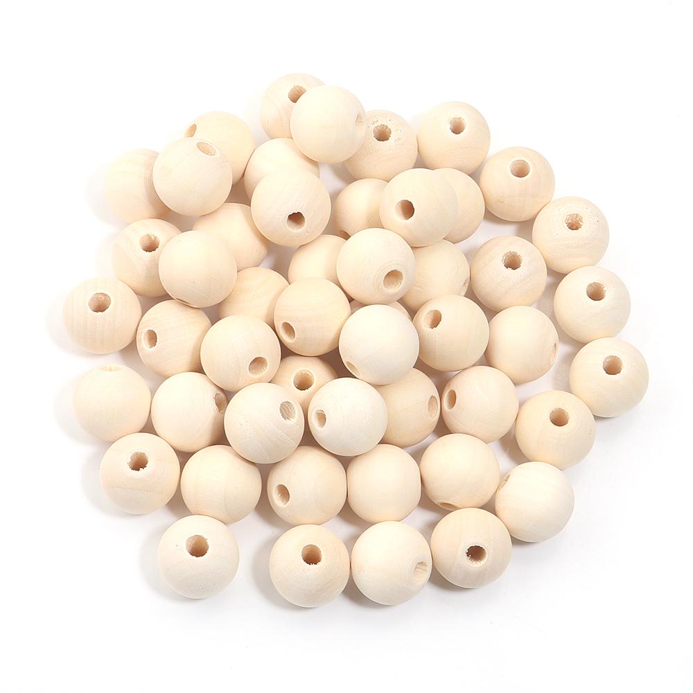 10-100pcs/lot 6-30mm Colorful Round Wooden Beads Loose Spacer Ball Wood Beads For DIY Phone Chains Bracelet Jewelry Accessories