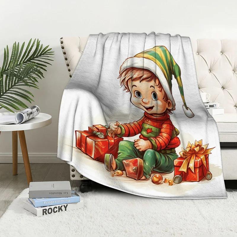 Home decoration plush Throw Sofa blanket Bedspread bed fluffy soft blankets decor Plaid Modern simple Merry Christmas winter