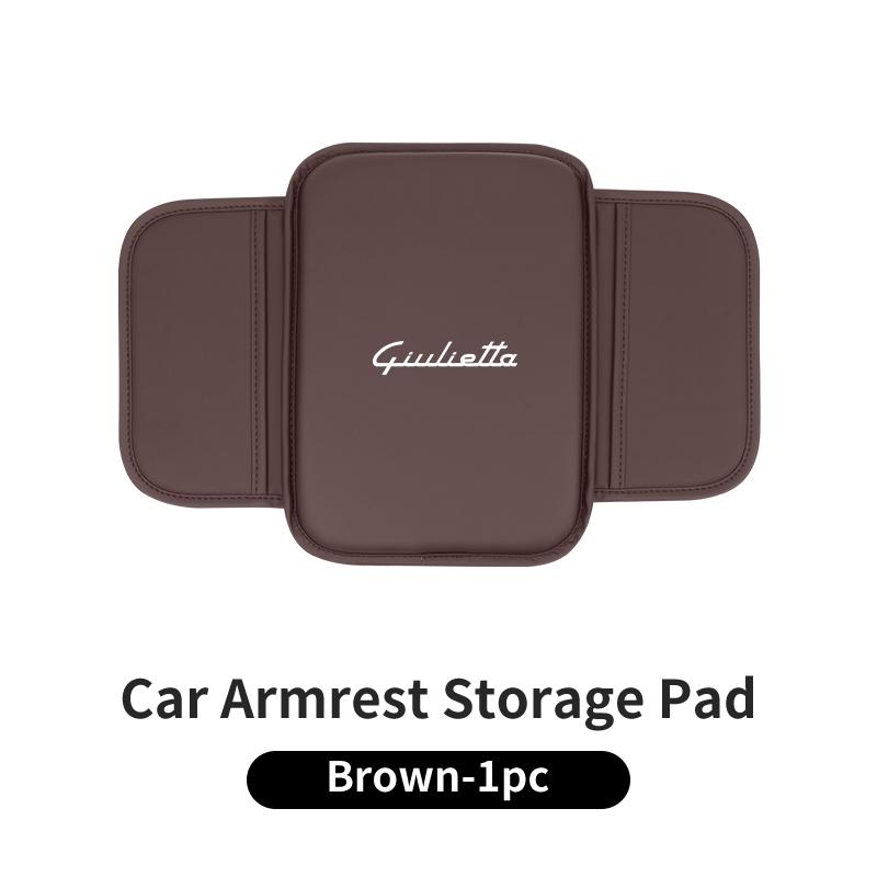TSHP4 Leather Car Armrest Pad Armrest Storage Mat Interior Accessories For Alfa Romeo Giulietta 159 147 156 166 Mito Giulia GT Stelvio