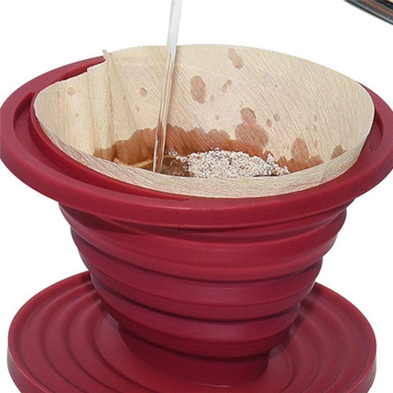 Good-Coffee Filter Foldable Reusable Coffee Filter Cone For Hand-Brewed Coffee Ideal For Hiking Camping Home Offices