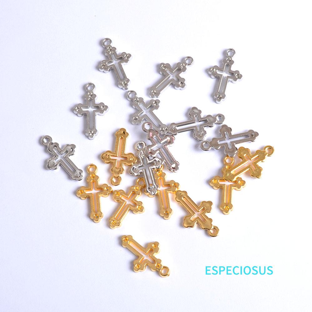 DIY Schmuckperlen & Handgefertigte Halskettenmaterialien: CCB Weiß K Farbe Hohlkreuz Anhänger