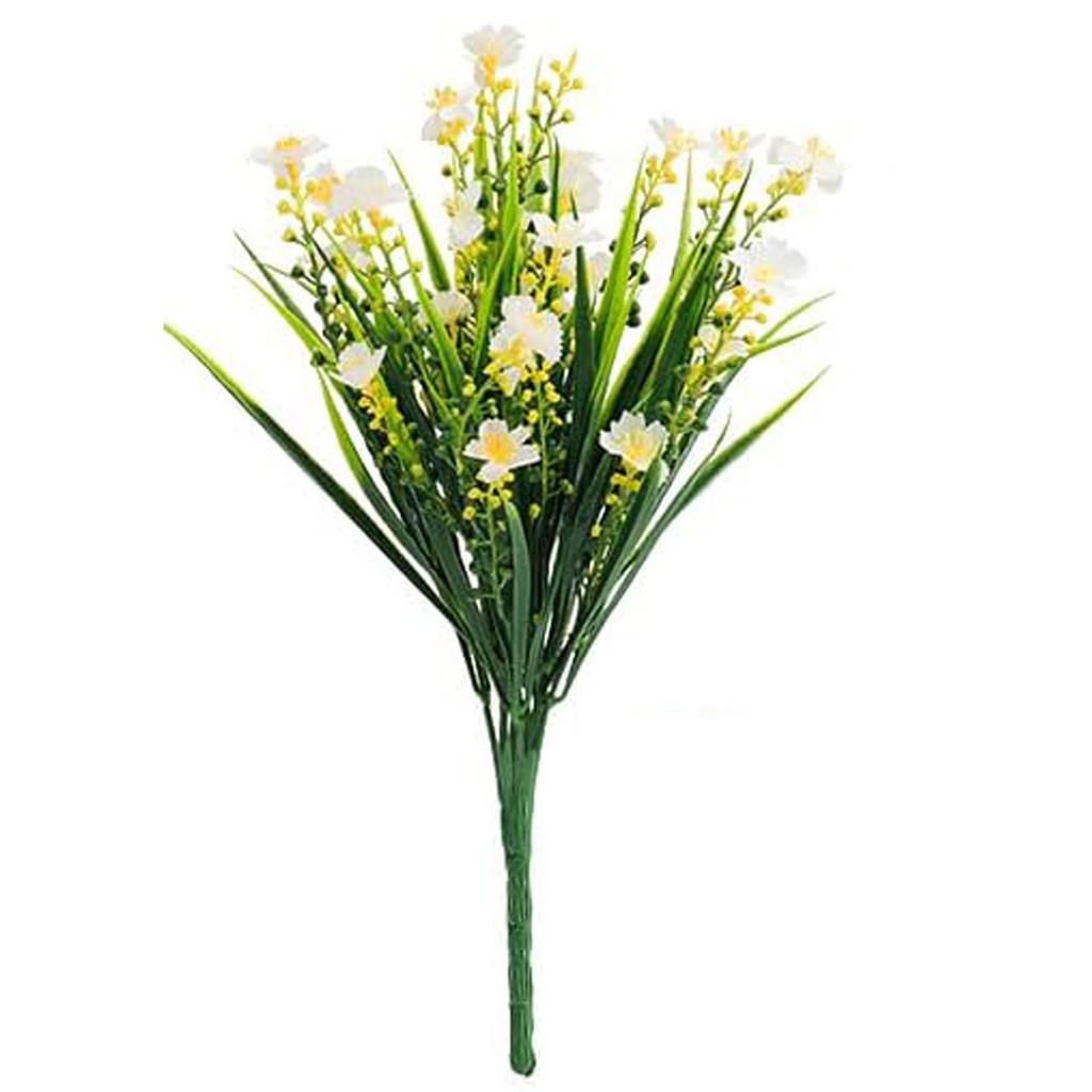 Artificial Flowers Bundle UV-Resistant Faux Plants Non-fading Fake Flowers for Home Vase Basket Window Box Outdoor Decoration