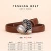 Leather Belt Women'S High-End Women'S Belt Women'S Decorative Jeans Belt Retro Hollow
