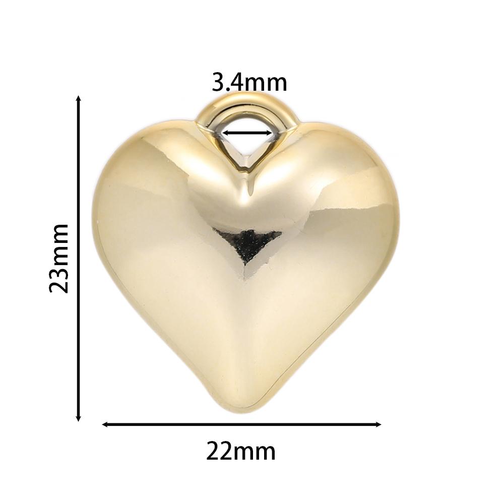 2pcs/Lot CCB Large Heart Shape Pendants Charms for DIY Earring Necklace Bracelet Jewelry Making Accessories Supplies