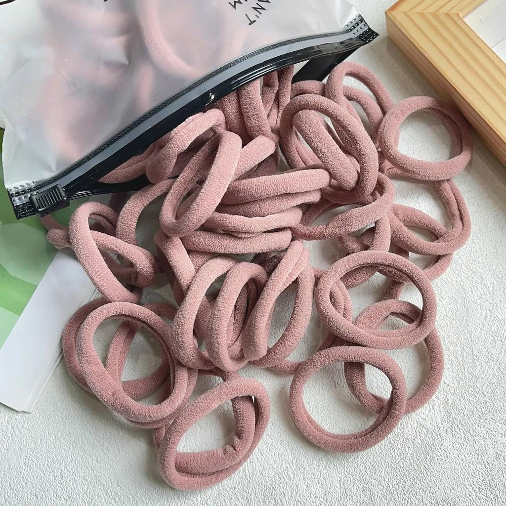 30/50/100PCS/Lot Girl Mix Colors Hair Bands Basic Hair Ties Elastic Headband Hair Scrunchies Women Accessories Ponytail Holder