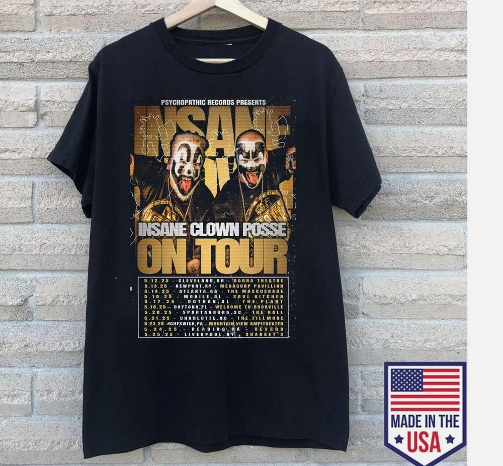 

HOT NEW Insane Clown Posse ON TOUR T Shirt Full Size S-5XL Unisex T-Shirt S