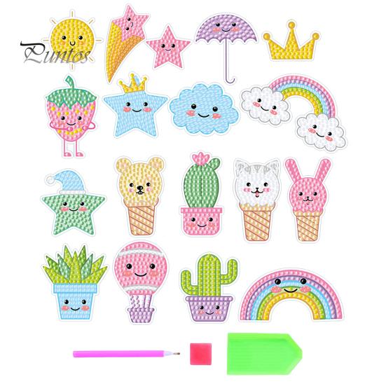 

Дети алмазная живопись наклейки легко DIY мультфильм животных мороженое звезды дизайн координация улучшение мозаичная наклейка Sets