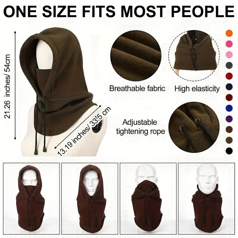 Winter Cycling Ski Hat with Windproof Ear Protection - Thick Warming Mask Scarf All-in-One Outdoor Adventure Dedicated