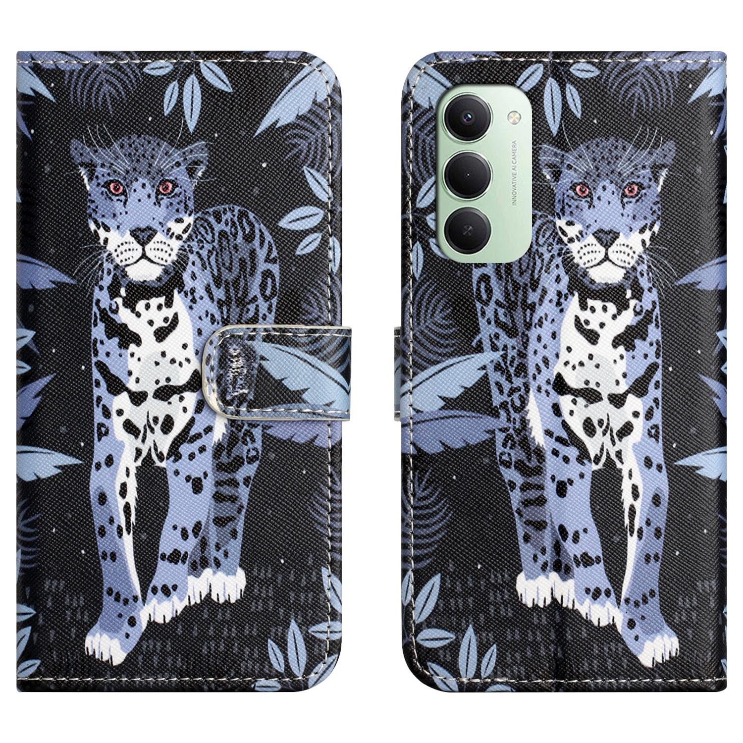 

For Xiaomi Redmi 15 4G (EU) (171mm) Case Pattern Print PU Leather Wallet Phone Cover Cross Texture