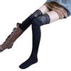 Lace Thigh High Socks Women Over-the-Knee Socks with Lace Cuffs Stretchy Long Stockings Boot Socks for Girls Cosplay Dating
