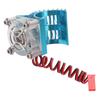 Motor Heatsink with Cooling Fans Blue Housing High Rotation Speed Colorful Lights for Brushless