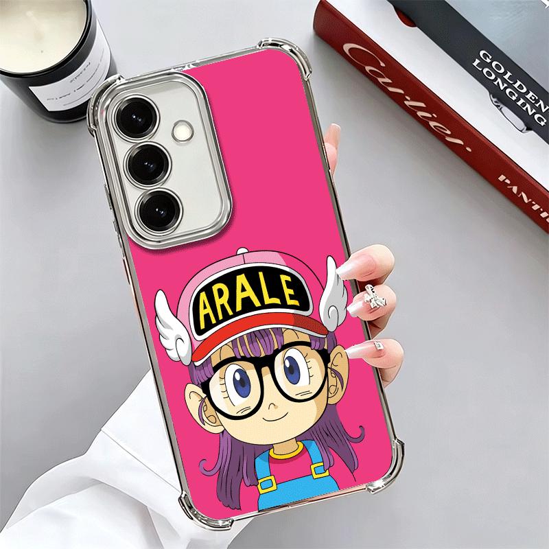 Arale S-Slump Anime Plating Phone Case For Samsung A17 A07 A37 A57 A16 A56 A15 A55 A14 A54 A13 A53 A26 A36 A25 A35 A24 A34 A23 A