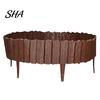 Landscape Edging Stakes Garden Border, 5.91Ft 7.87Ft 11.81Ft Plastic Flexible Lawn Wood Simulated Log Border Look, No Dig Panels for Flower Beds Lawns