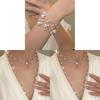Elegant French Vintage Pearl Choker Necklace With Geometric Design For Women
