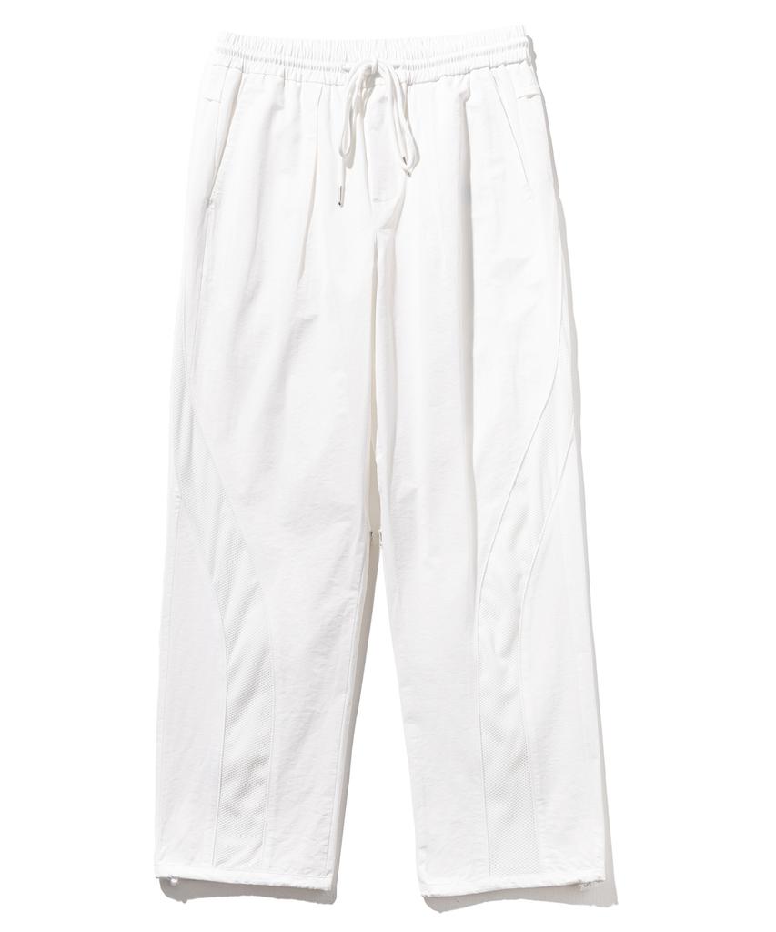 MASSNOUN Strain Mesh-Up Zipper Pants Mftcp003-Wt