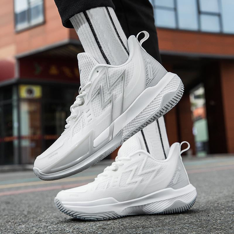Flash cushioning white basketball shoes student sharp blade actual combat high school entrance examination breathable sports shoes