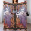 Lady Amalthea Das letzte Einhorn Kuscheldecke Fleckenresistent Gemütlich Warme Decke