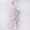 7Pcs/Set Stainless Steel Zircon Belly Button Body Jewelry Navel Ring