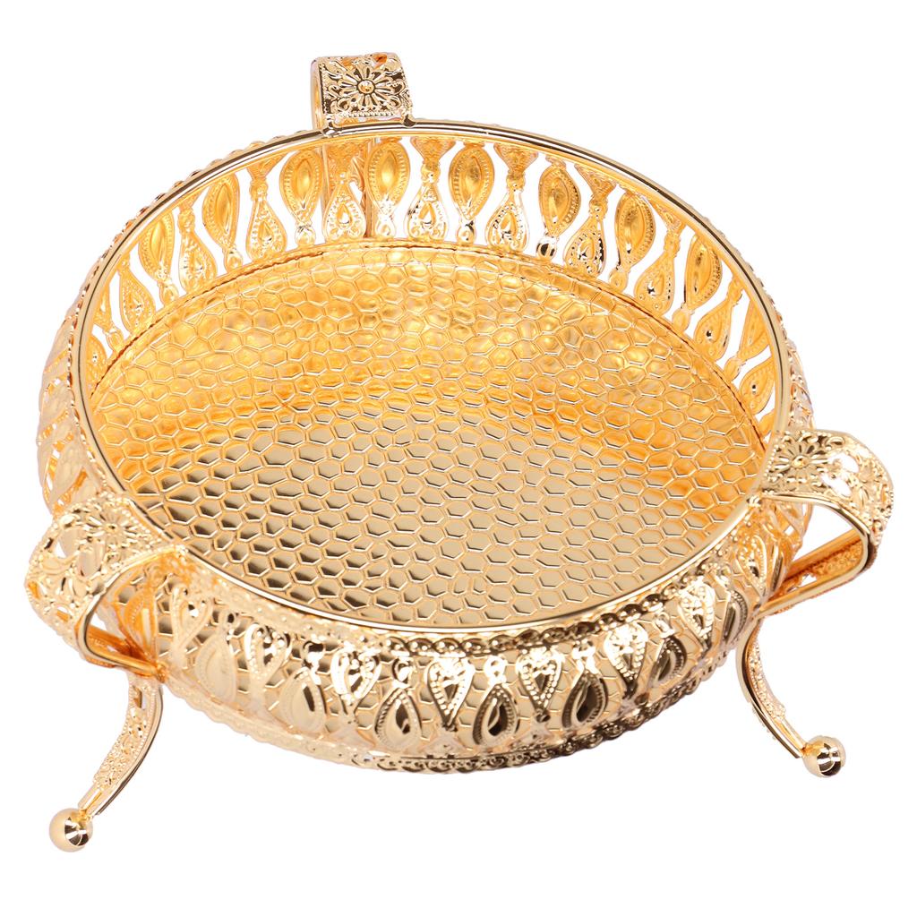 Fruit Tray Metal Round Place Snacks Small Jewelry Multifunctional Home Ornaments