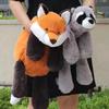 45-70cm Super Soft Lazy Fluffy Plush Stuffed Animals Plushie Raccoon Fox Crocodile Sloth Hug Throw Pillow Birthday Gift Boy Girl