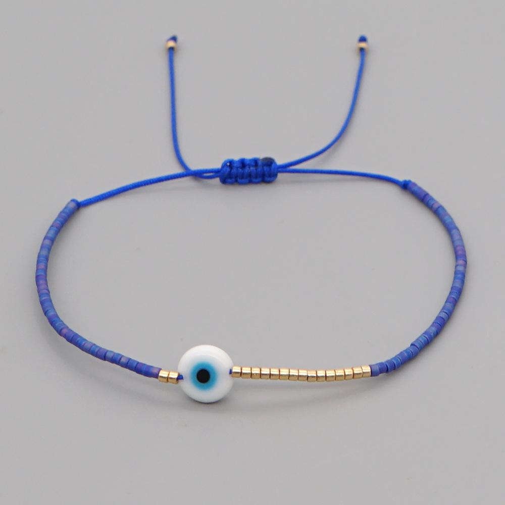 Vlen Women's Turkish Evil Eye Bracelet for Good Luck & Positive Energy Miyuki Beads Jewelry Gift Protection Pulseras