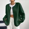 Women's Open Front Fleece Jacket Long Sleeve Cardigan Coat Soft Fuzzy Sherpa Jackets Fall Casual Warm Outerwear