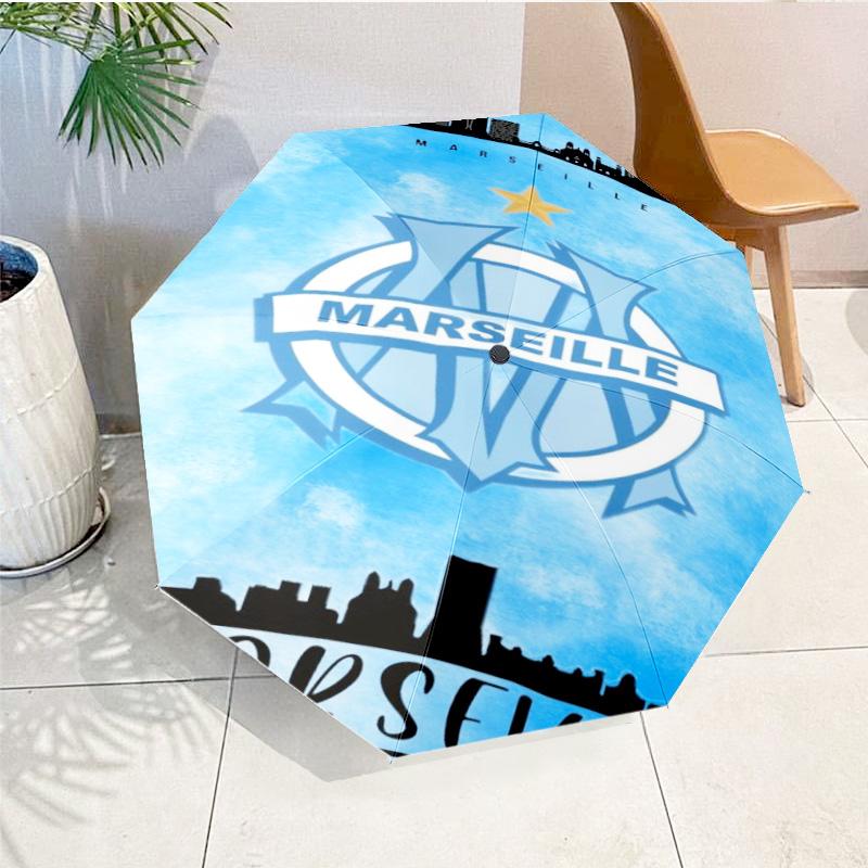 Mar-seille With Pride Emblem Printed Automatic Umbrella, 8-Frame for Travel, camping, Casual Umbrella, Essential Gift for  for family and friends